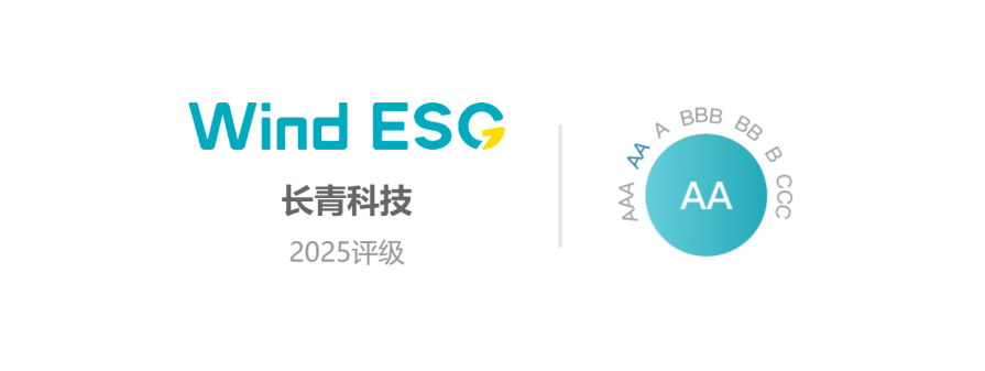 祝賀長(zhǎng)青科技榮獲“上市公司W(wǎng)ind ESG AA”評(píng)級(jí)！